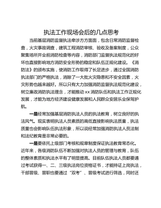 执法工作现场会后的几点思考