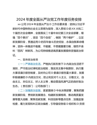 2024年度全面从严治党工作年度任务安排_1