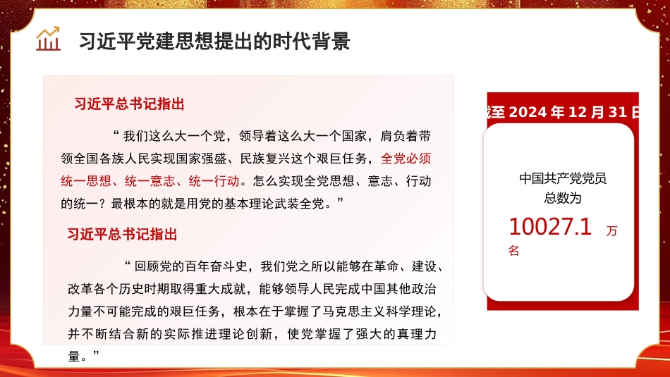 党课ppt+讲稿:深入学习领会习近平党建思想 不断开辟百年大党管党治党、兴党强党新境界(22000字,76张)_第9页