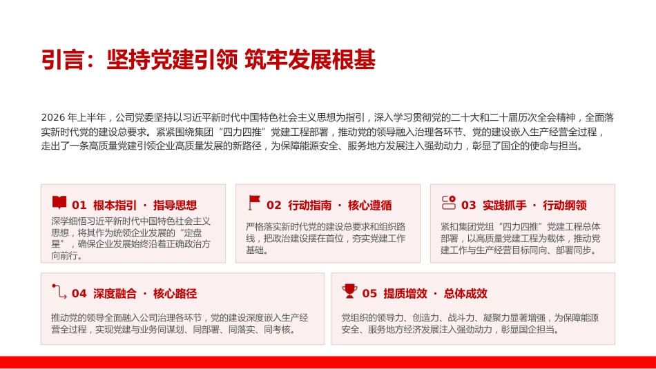 PPT:国企党委2026年上半年抓基层党建工作述职报告_第2页