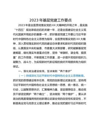 2023年基层党建工作要点_1
