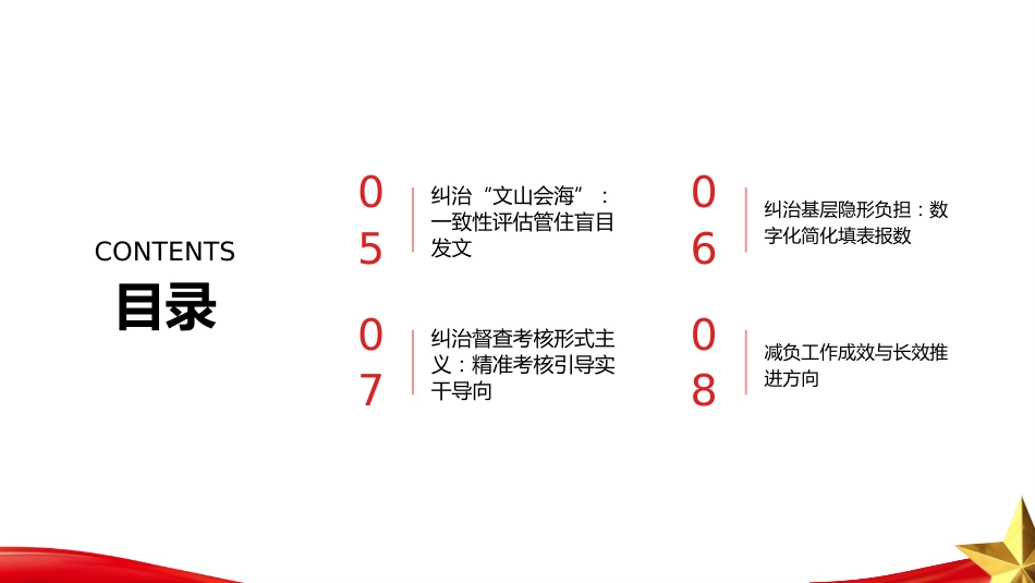 PPT:深化六个纠治 强化实干导向整治形式主义为基层减负工作实践_第3页