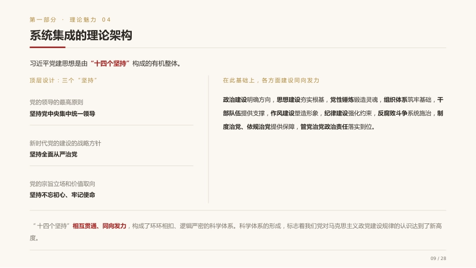 党课ppt+讲稿:系统领会习近平党建思想的理论魅力、实践伟力与历史洞察力(6200字,28张)_第8页