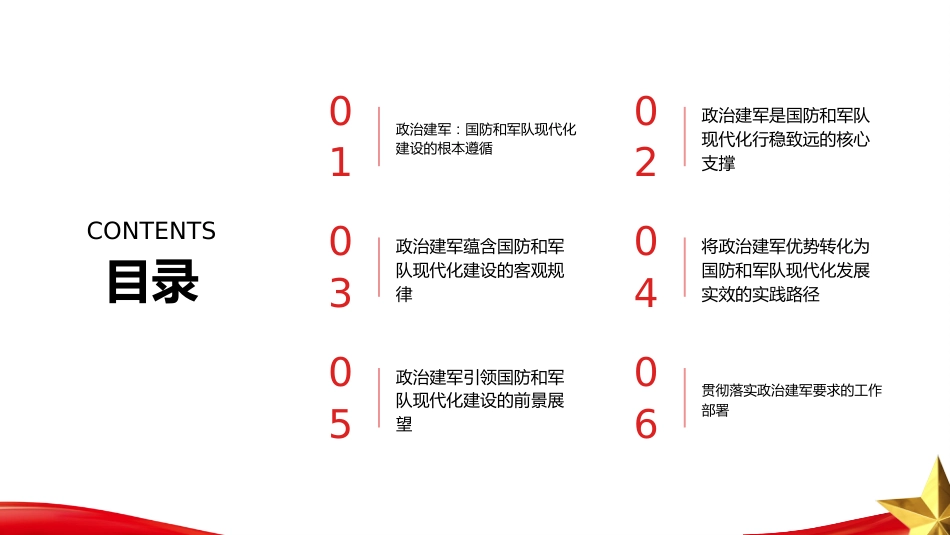 PPT：以政治建军高质量保证国防和军队现代化建设高质量_第1页