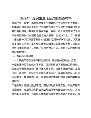 2024年度民主生活会对照检查材料 (2)_4