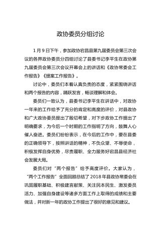 政协委员分组讨论