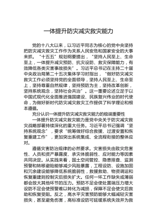 一体提升防灾减灾救灾能力