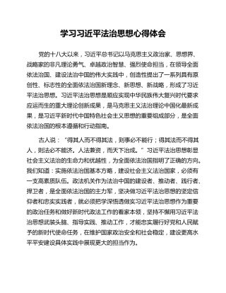 学习习近平法治思想心得体会 (2)