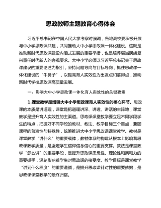 思政教师主题教育心得体会 (3)