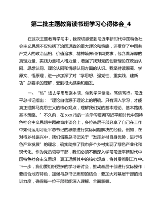 第二批主题教育读书班学习心得体会_4