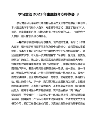 学习贯彻2023年主题教育心得体会_3