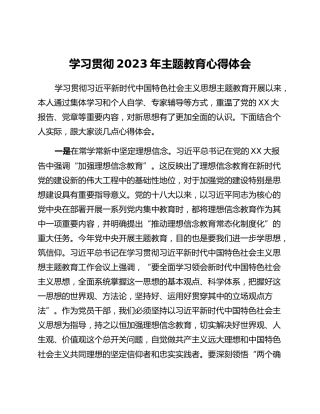 学习贯彻2023年主题教育心得体会 (2)_2
