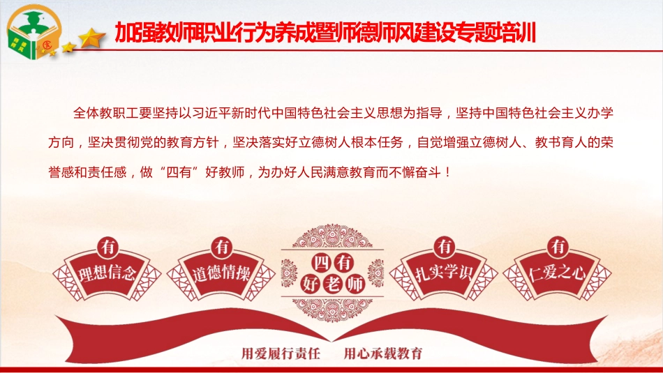 党课ppt+讲稿：加强教师职业行为养成 强化师德师风建设（15000字，106张）_第3页