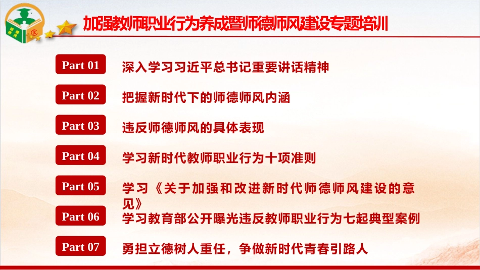 党课ppt+讲稿：加强教师职业行为养成 强化师德师风建设（15000字，106张）_第4页