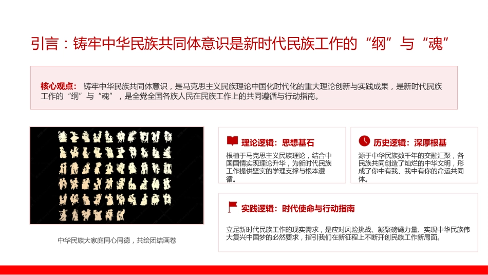 党课PPT：准确把握铸牢中华民族共同体意识的三大逻辑_第1页