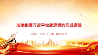 党课PPT：准确把握习近平党建思想的形成逻辑