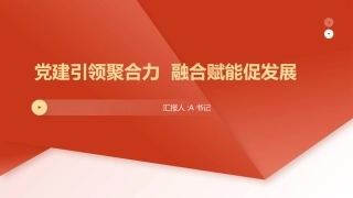 PPT：党建引领聚合力 融合赋能促发展