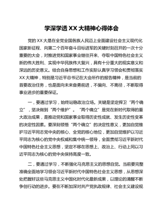 学深学透二十大精神心得体会
