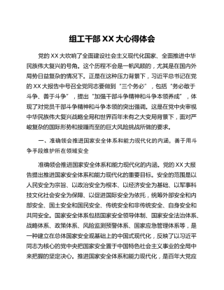 组工干部二十大心得体会