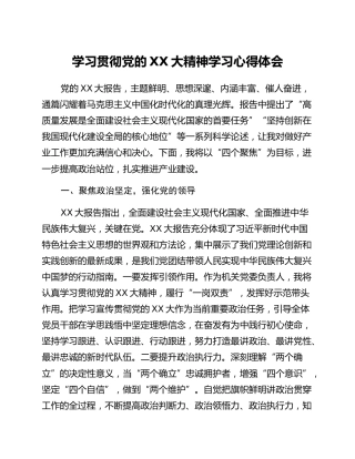 学习贯彻党的二十大精神学习心得体会