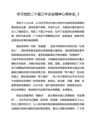 学习党的二十届三中全会精神心得体会_3