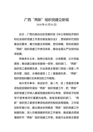 广西“两新”组织党建立新规