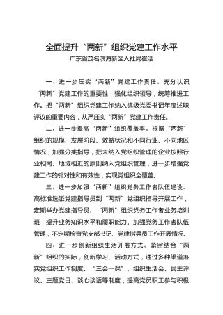 全面提升“两新”组织党建工作水平