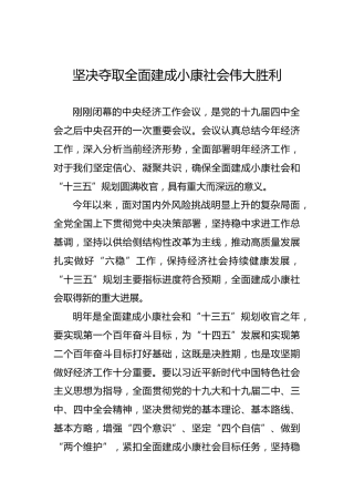 坚决夺取全面建成小康社会伟大胜利