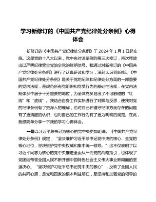 学习新修订的《中国共产党纪律处分条例》心得体会 (2)_4