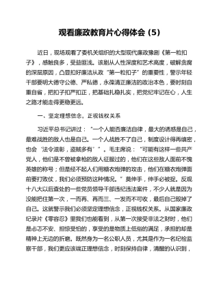 观看廉政教育片心得体会 (5)