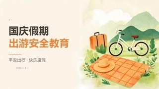 PPT：国庆出游，安全第一