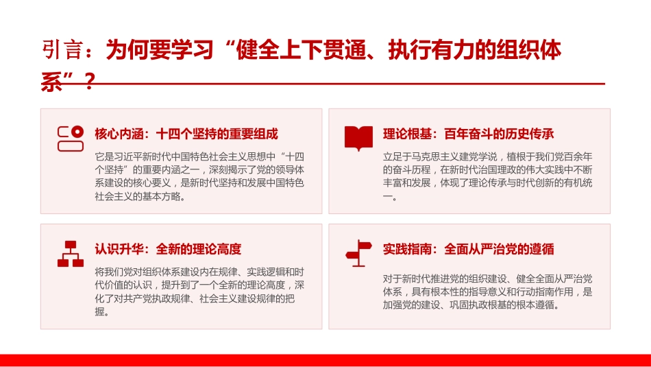 党课PPT：健全上下贯通、执行有力的组织体系_第1页